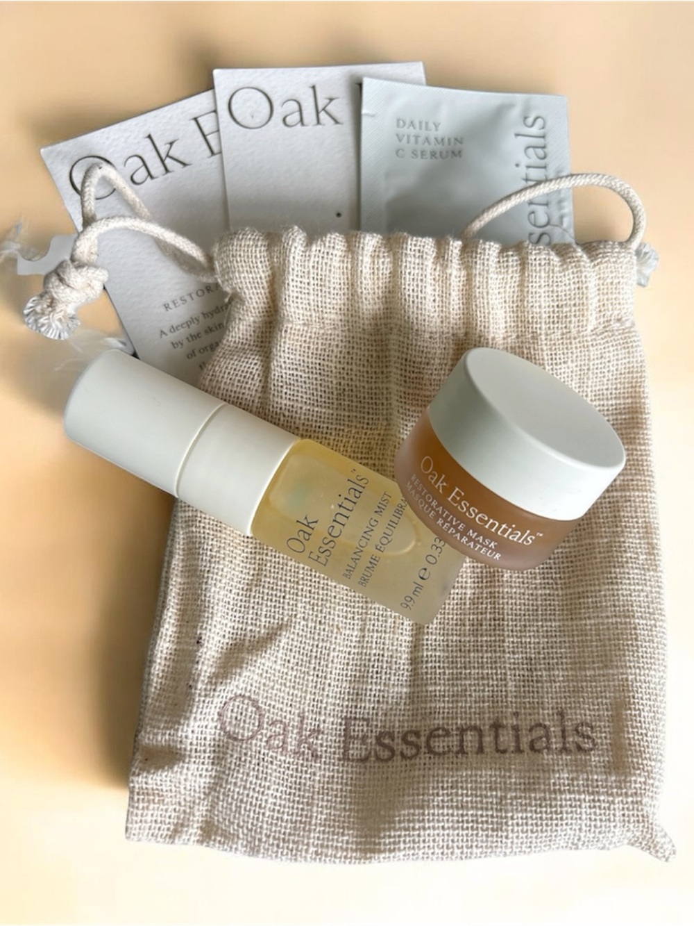 Oak Essentials Mini Simple Routine Skin Set In Oak Essentials mesh bag - Picture 6 of 6